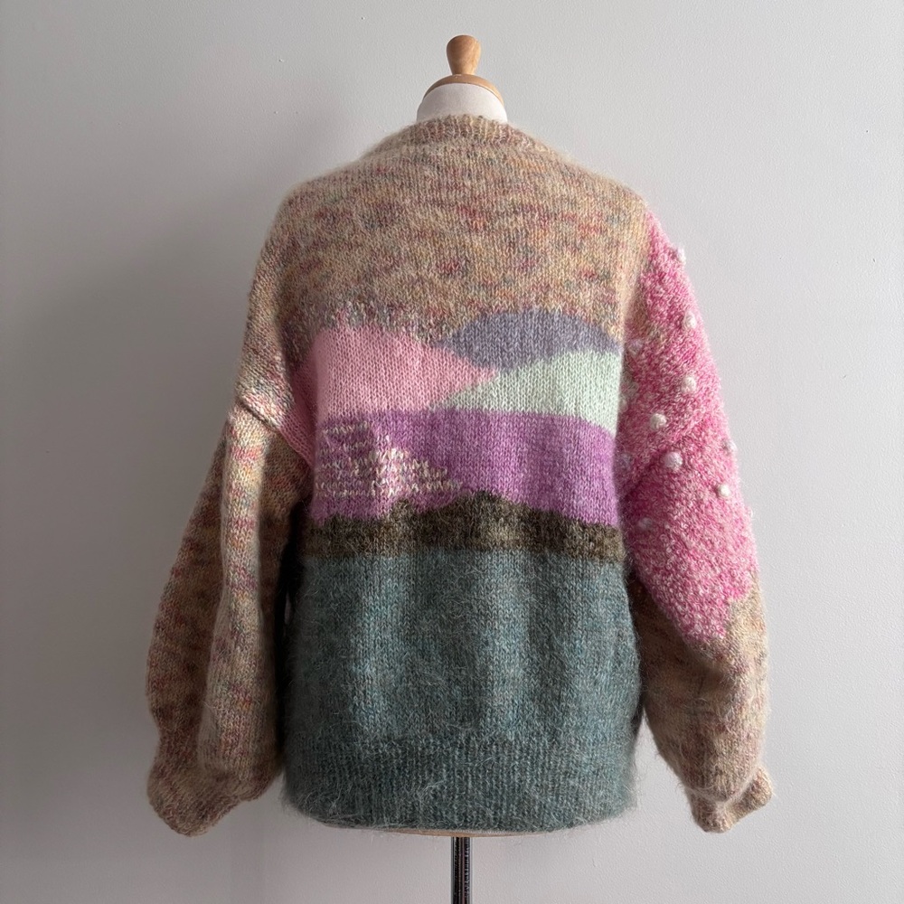 ✨SOLD✨Vintage 80s SUSIE LEE Pastoral Sheep Mohair and Wool Sweater / - Picture 6 of 14